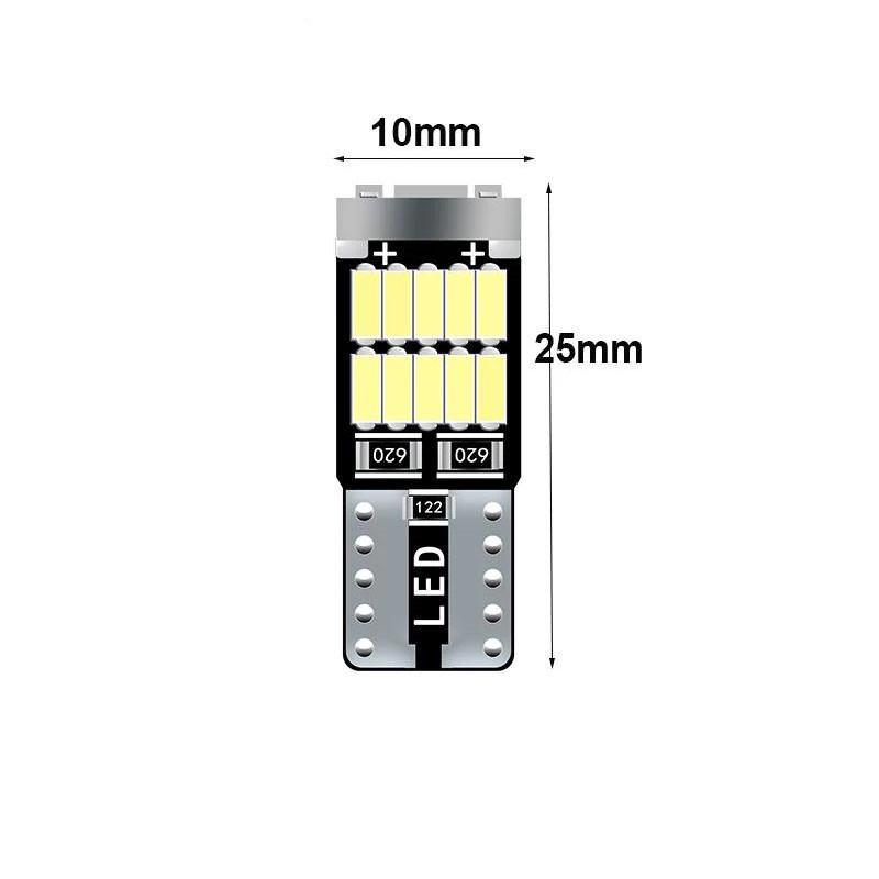 Car LED T10 4014 High Brightness Parking Light - 26SMD W5W Reading and License Plate Bulb