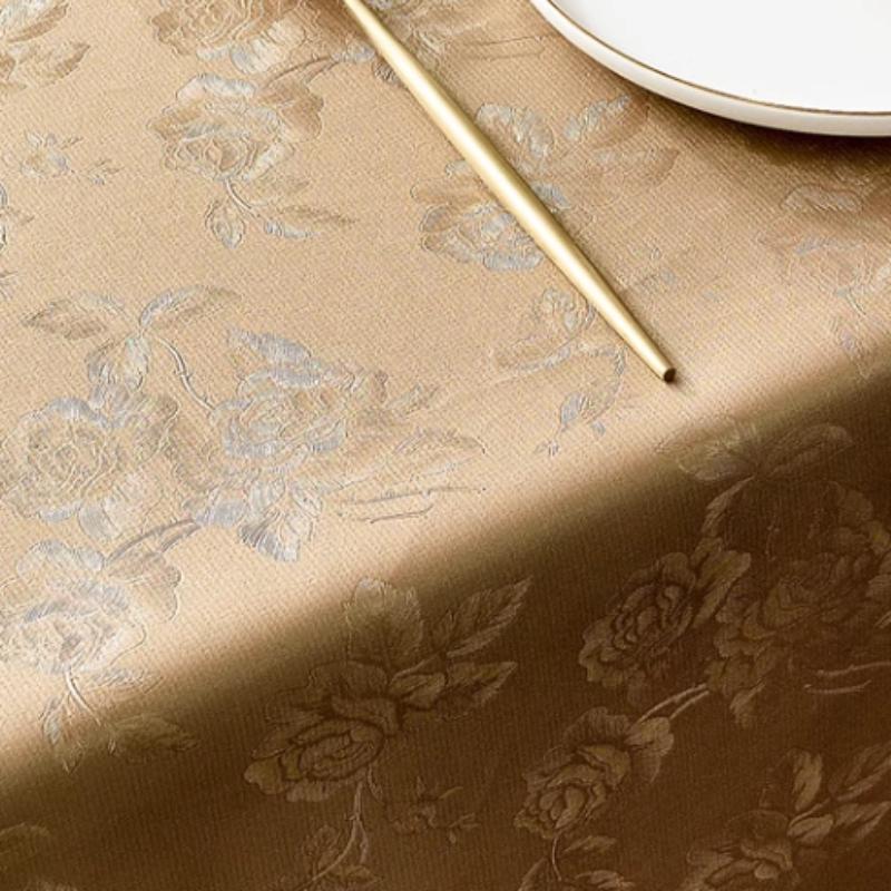 Runde Tischdecke aus Kunststoffspitze, dicke, mehrfarbig bedruckte Tischdecke, wasserdicht, ölbeständig, waschbar