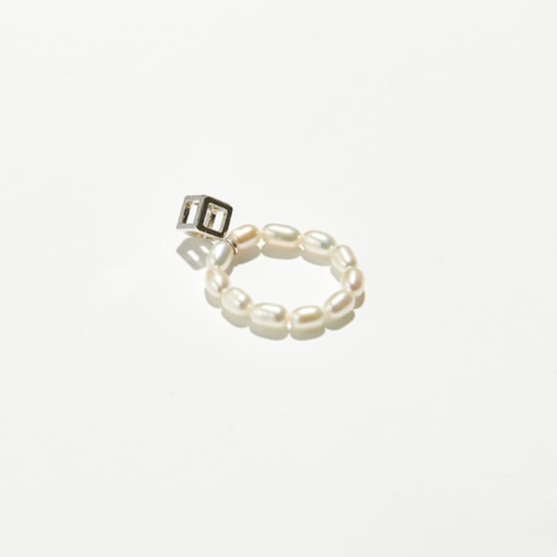 BONAFIDE JEWELRY Frame Cube Pearl Ring