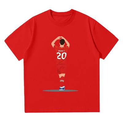 Camisetas con estampado gráfico de corazón de amor de Diogo Jota para mujer/hombre Ropa conmemorativa Camisetas de regalo para fans deportivos Camiseta holgada casual Tops