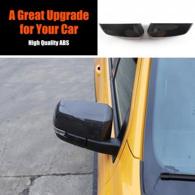 ABS Carbon Fiber Side Rear Exterior Door Mirror Cap Cover For Ford Ranger +