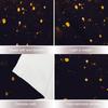 Christmas Decorations Wall Tapestry, Gold Glitter Sparkles On Black Wall Hanging Large Tapestry Decoration Polyester Fiber White