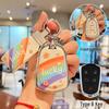 Cadillac CT5 Rainbow Cartoon Pattern Key Cover: Full Package TPU Protective Shell for XT5/XT4/XT6 Model.