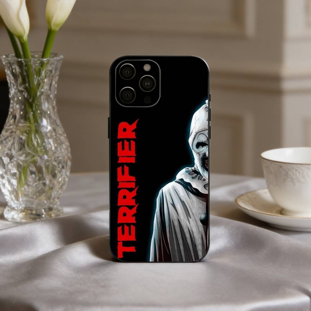 movie T-thrilling T-Terrifier-R Phone Case For iPhone 17pro,16,15,14,13,12,11 Plus,Pro Max,XS,Soft Silicone Black Cover