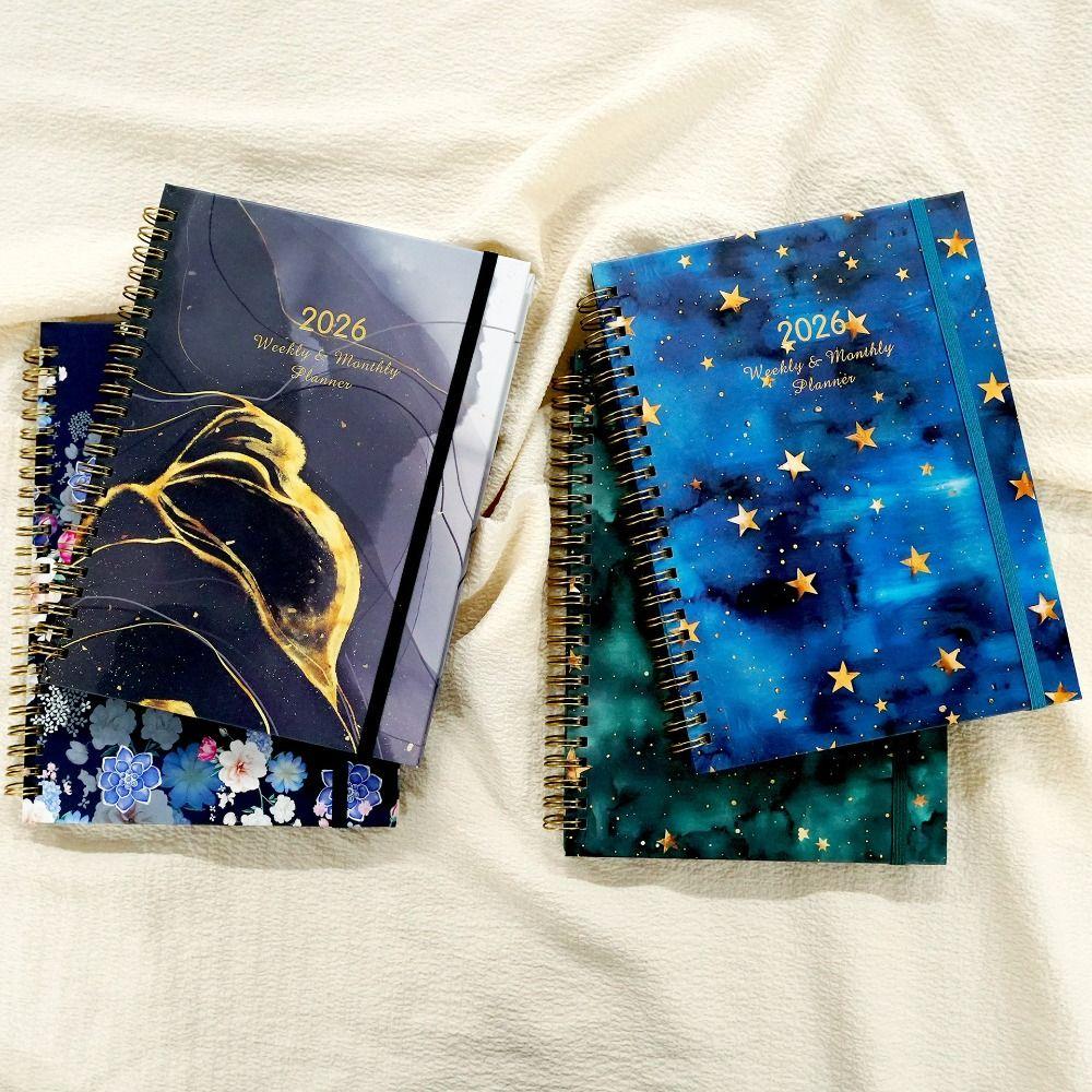 Wear-resistant 2026 Schedule Planner Notepad 12 Months To-do List Notebook  School