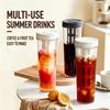 1L Manual Cold Brew Coffee Maker With Handle High-Capacity Water Bottle Summer Portable Juices Tea Fruit Coffeeware Pot
