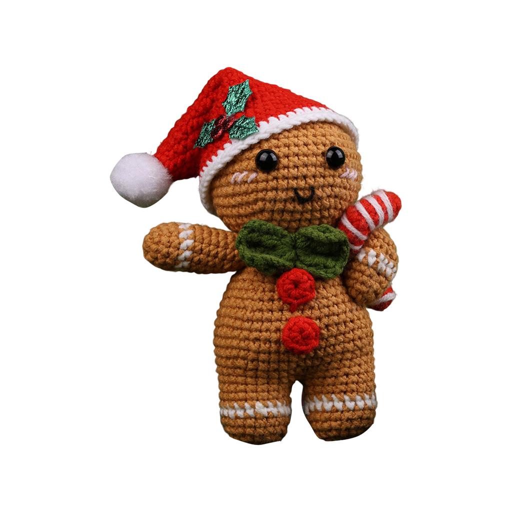 Entzückende Weihnachts-Häkelpuppe Minimalistische Weihnachtspuppe, Plüschtier Materialpaket