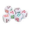 12PCS English Wine Order Dice White Dice Props Plastic Dice Toy for Bar Home Party