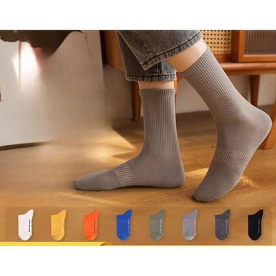 Four Seasons Socks, Antibacterial Mid-calf Trendy Long Socks, Sports Socks, Jacquard Letter Men's Socks