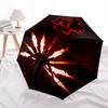 1PC Rammstein Performance Automatic Umbrella 8 Rib Portable Folding Black Iron Frame for Outdoor, Beach, Travel, Beach Umbrella  0905181