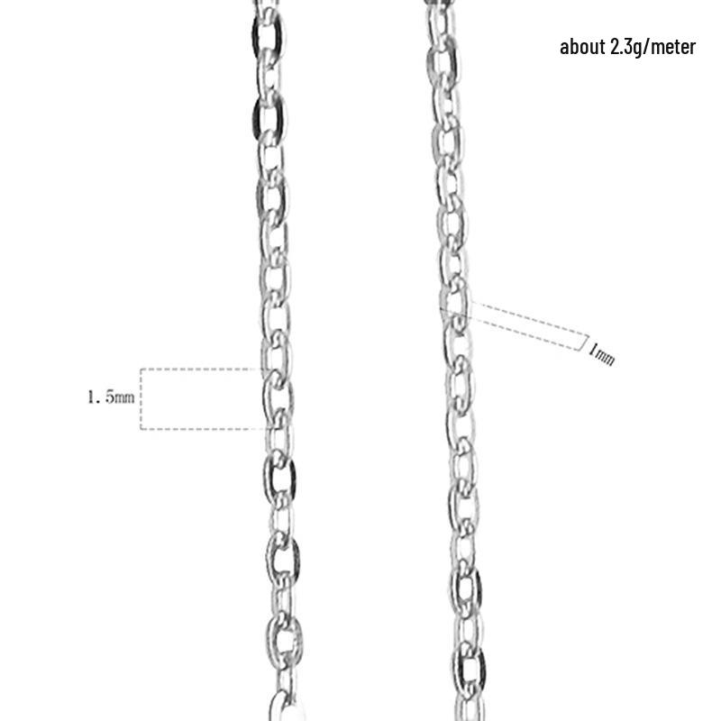 

Ябин Серебро 925 пробы Цепочка крестик О-образной формы: Материал для удлинения украшений своими руками Over 300 meters