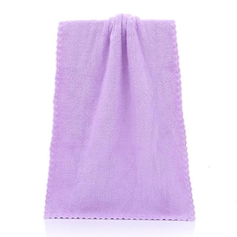 Coral Fleece Plain Color Soft Absorbent Face Towel - Gift or Household Use