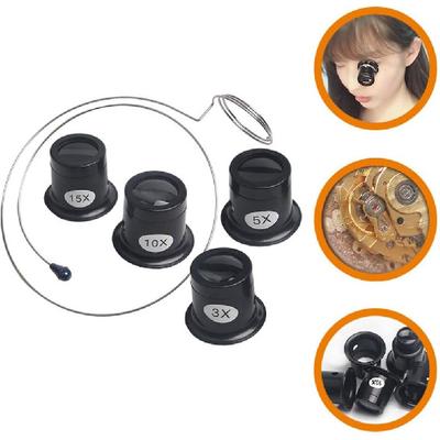 Jewelers Portable Monocular Magnifier Magnifying Glass Eye Loop Magnifier Lens Watch Jewelry Experimental Repair Tool for Textile Optical Circuit