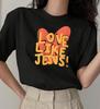 Womens Casual Elegant Love Like Jesus Pink Heart Graphic TShirt Harajuku Sleeve Clothing Street Tops Tees Aesthetic Clothes