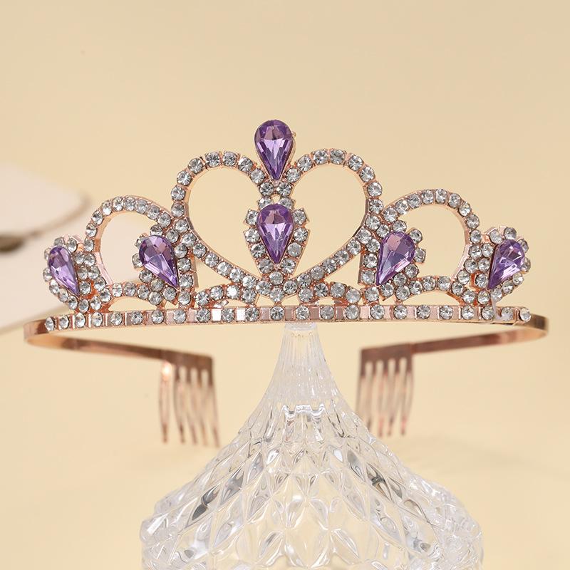 Bridal Crown Headwear Alloy Rhinestone Headband Wedding Crown Birthday Hair Accessories Party Headband Accessories