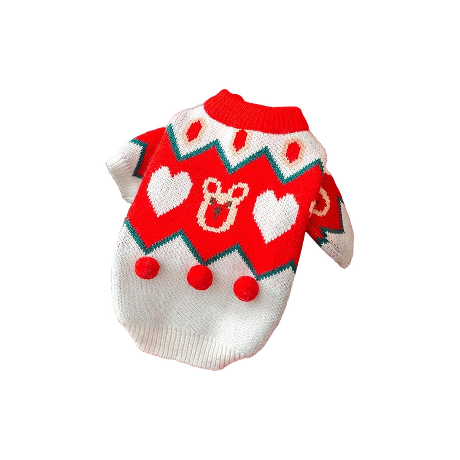 

Winter Dog Clothes Striped Faux Mink Warm Sweater Cats Clothes Small And Medium-sized Dog Pet Clothing XS белый