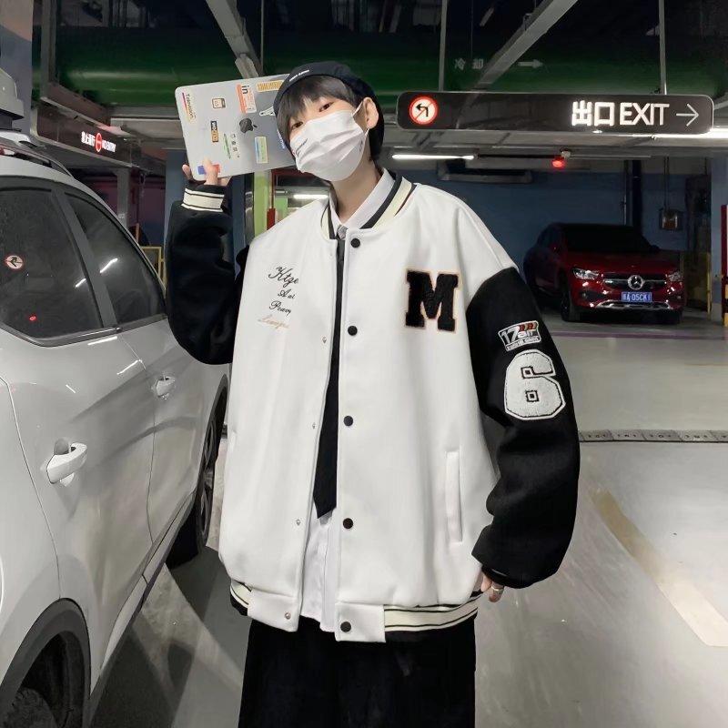 

Осенняя вышитая куртка мужская тонкая студенческая бейсбольная куртка повседневная модная пара мотоциклетная куртка 3XL