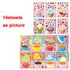 Make-a-Cake Sticker Sheets DIY Make Your Own Birthday Cake Puzzle Stickers for Kids Boys Girls Party Favor Games Toys Gifts