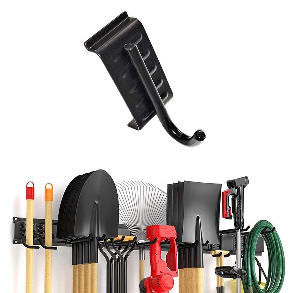 Robust Wall Mounted Organizer with Adjustable Hooks for Tool Storage
