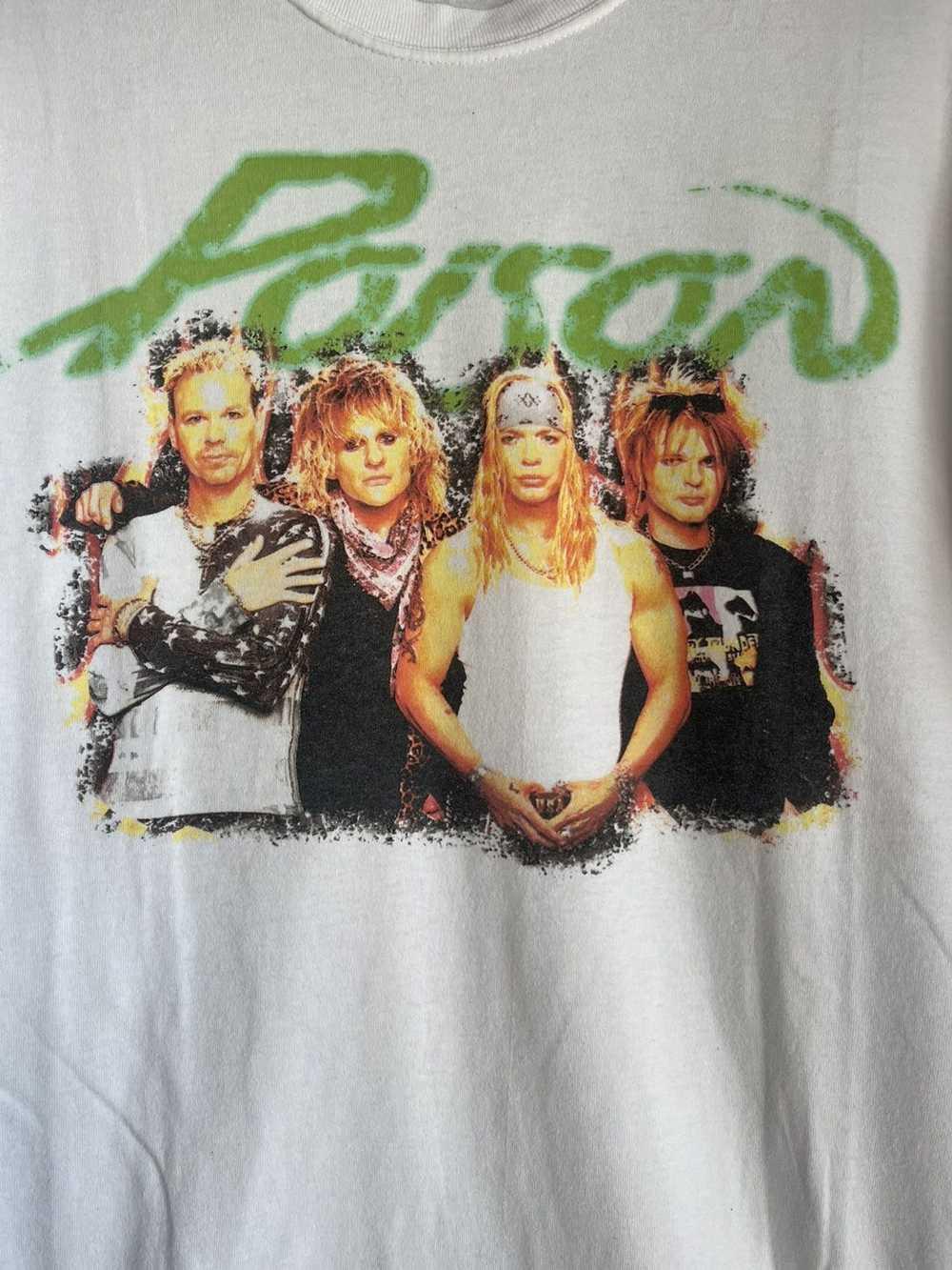Vintage Poison Band Short Sleeve White All Size T-Shirt HH43 L