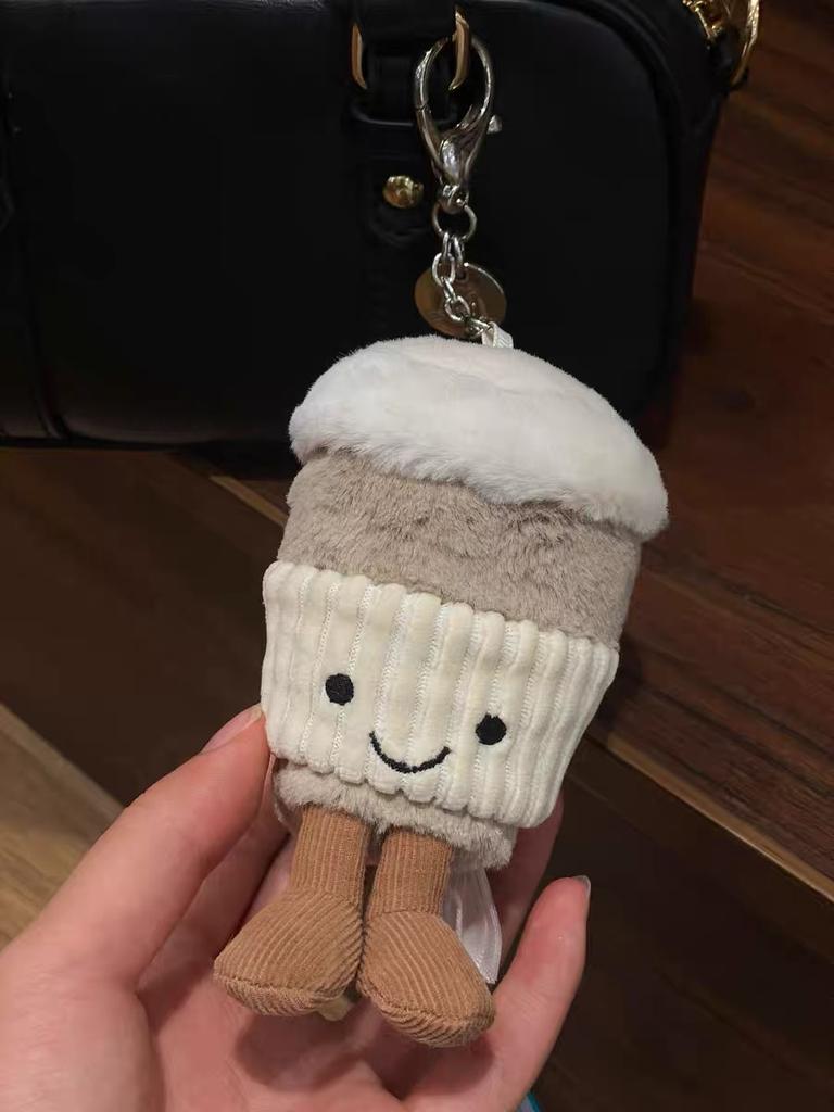 High Quality Fun Marshmallow Keychain Cotton Candy Two Tone Cute Two Tone Keychain Bag Accessories Dolls Xmas Gifts