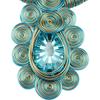 Crystal Pendant Necklace Earrings for Women Chunky Statement Flower Festival Ethnic Tribal Jewelry Accessories
