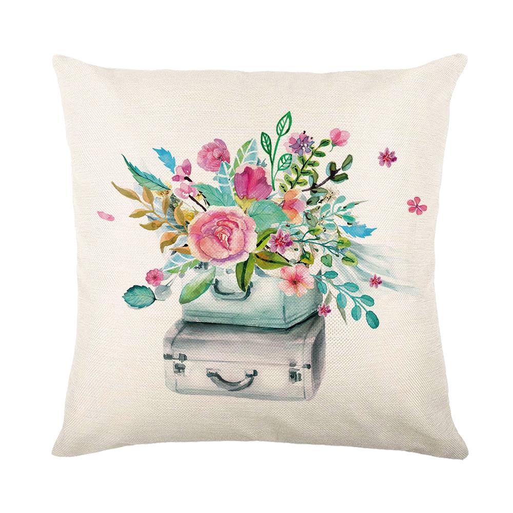 Pillow New Spring Home Decoration Printed Cushion Cover Sofa Cushion Cushion Pillow Cover