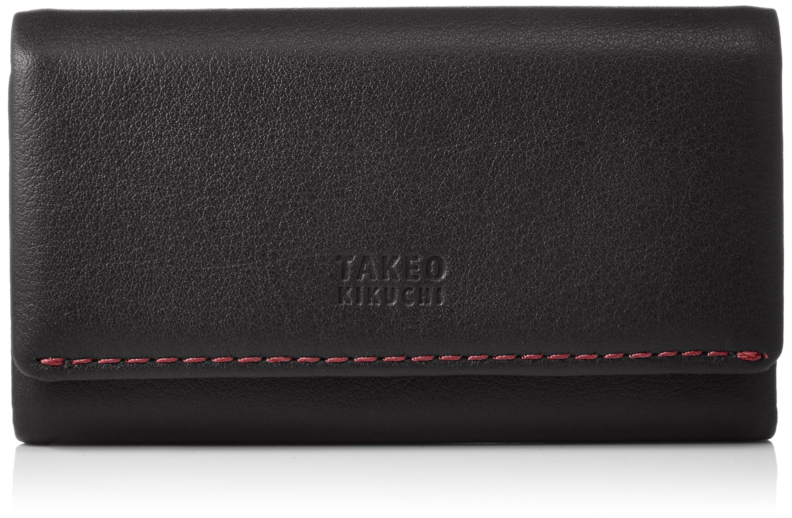 

Key Case 4 Rows Morbido Series Black [Takeokikuchi] Men s Tri-fold чорний