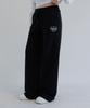 AWESOME STUDIO Low-Waist Wide Sweatpants Black
