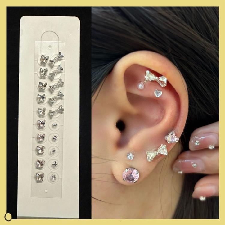20Pcs Fashion Disposable Ear Sticker Acupunctures Beads Auricular Ear Sticker Acupoint Pressure Stimulation Patches