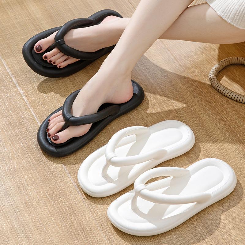 Summer Flip-flops Women Wear Solid Color Non-slip Simple Indoor Home Pinch Slippers