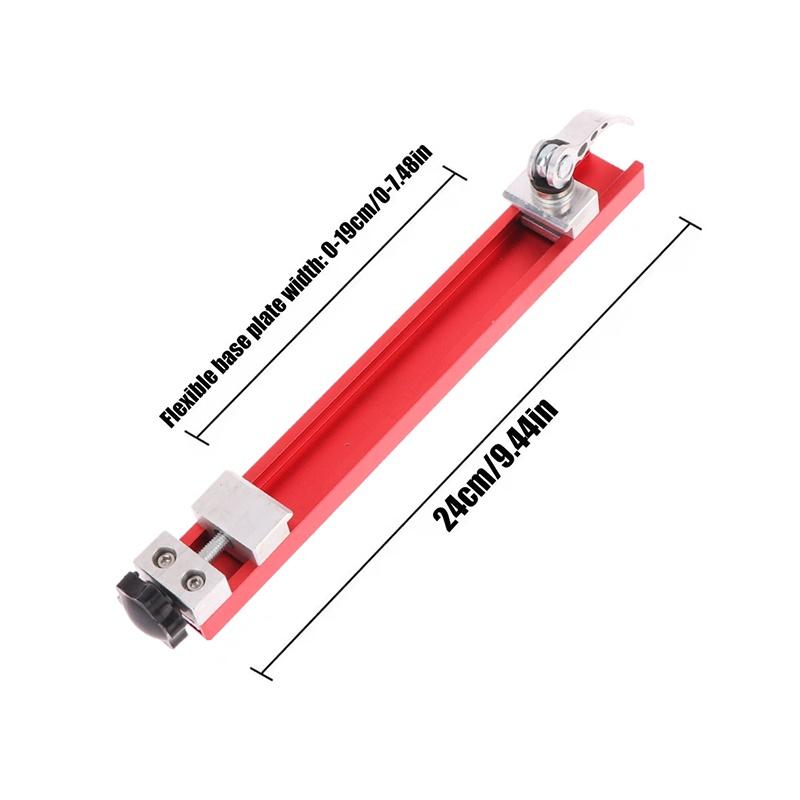 

Adjustable Circular Saw Track Guide Aluminium Alloy Cutting Machine Cushion Base Plate Woodworking Cutting Tools Parts 24cm
