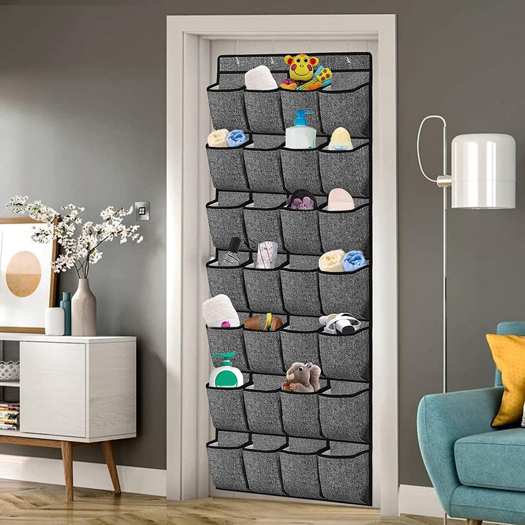 Non-Woven Door Hanging Bag 28-Pocket Wardrobe Organization Storage Case Large Capacity Socks Bras Organisers Holder