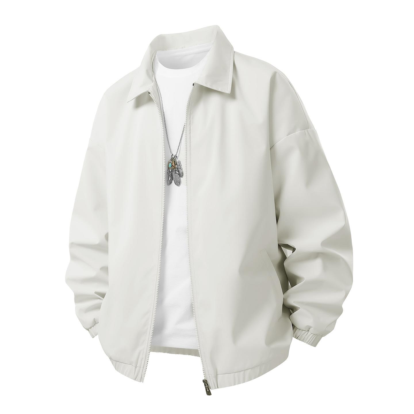 

Популярная однотонная куртка с лацканами, мужская новая спортивная и повседневная свободная водонепроницаемая куртка 2XL