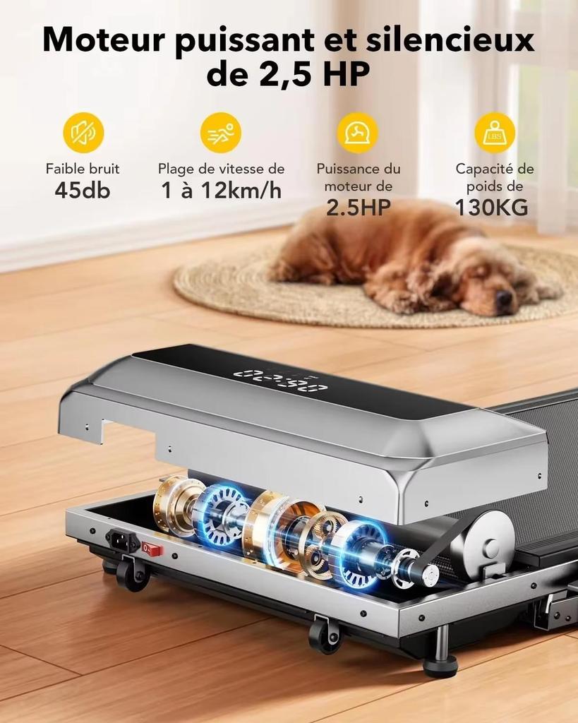 2026 New Treadmill  TP2 2-in-1 Foldable Treadmill for Home 12km/h Speed, 7% Incline, 2.5HP Motor, Dual LED Display, App Control & Speaker