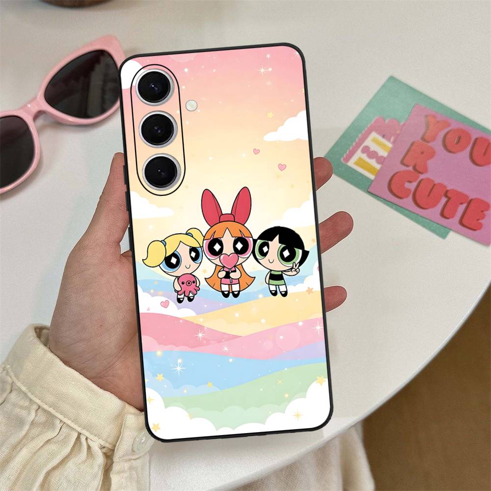 P-Powerpuff-GirlS Phone Case For Samsung S 24 Fe 25 Ultra Plus 20 Lite 21 30 22 23 24 22 Ultra 5G Fundas