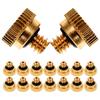 30pcs Brass Misting Nozzles 0.3Mm Orifice Lead-Free Anti-Leak For Outdoor Cooling System Greenhouse Mist Irrigation Low