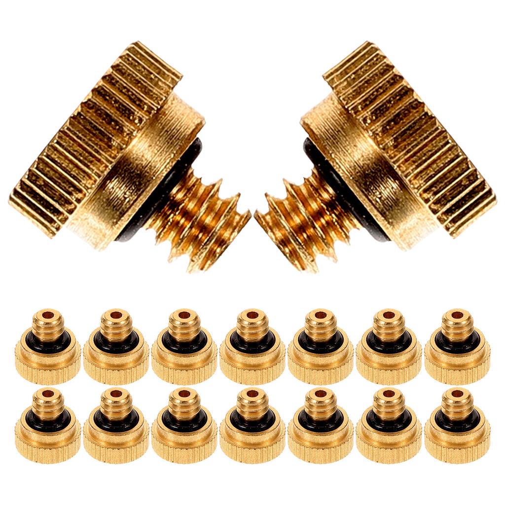 30pcs Brass Misting Nozzles 0.3Mm Orifice Lead-Free Anti-Leak For Outdoor Cooling System Greenhouse Mist Irrigation Low