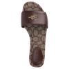 Coach Sheepskin Classic Logo Open-Toe Slide Sandals Women Sandals Brown CBR47-S8W