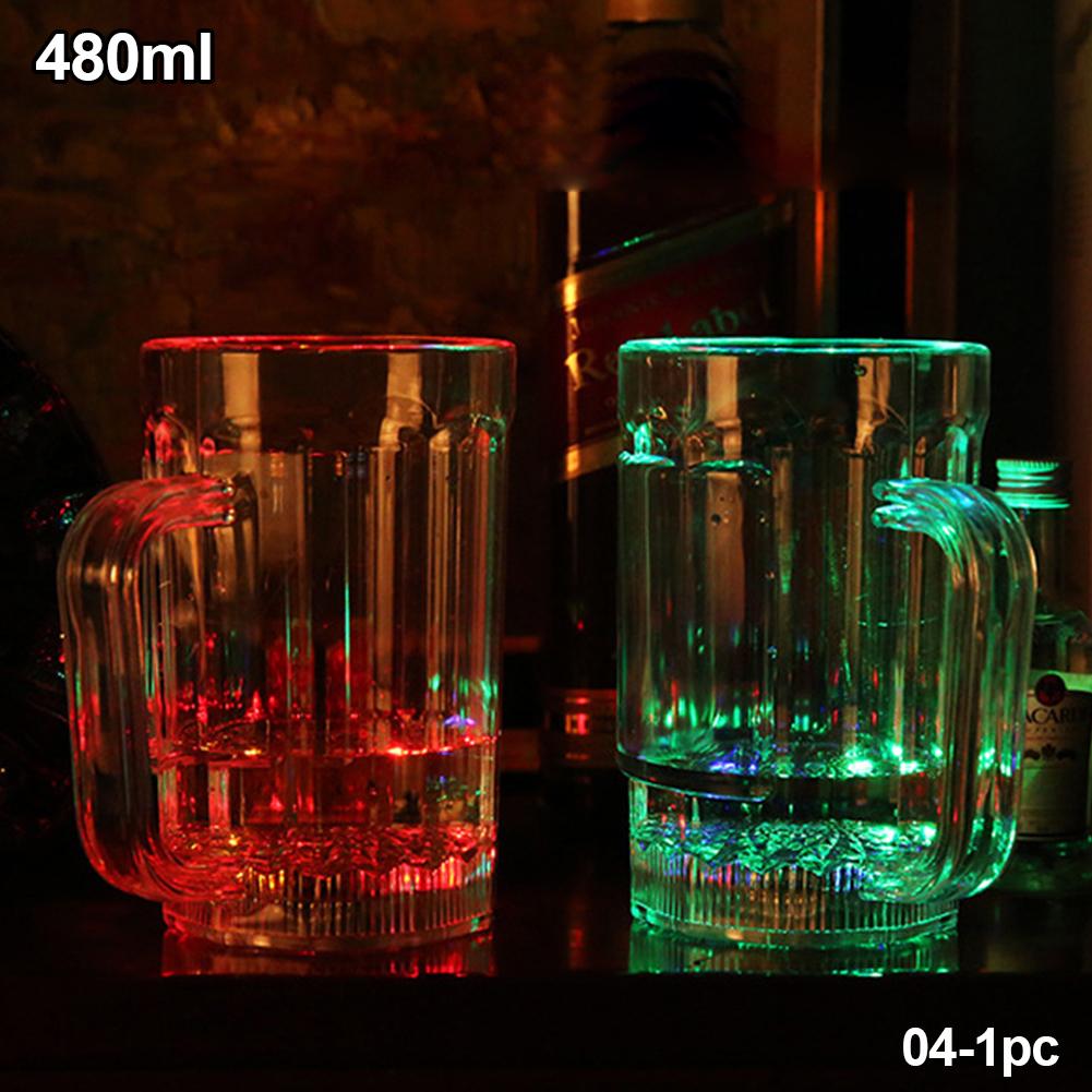 Flashing Cup Wine Beer Whisky Mug Water Beverage Drinking Glass LED Automatic Glowing Cup Party Decorative Supplies New