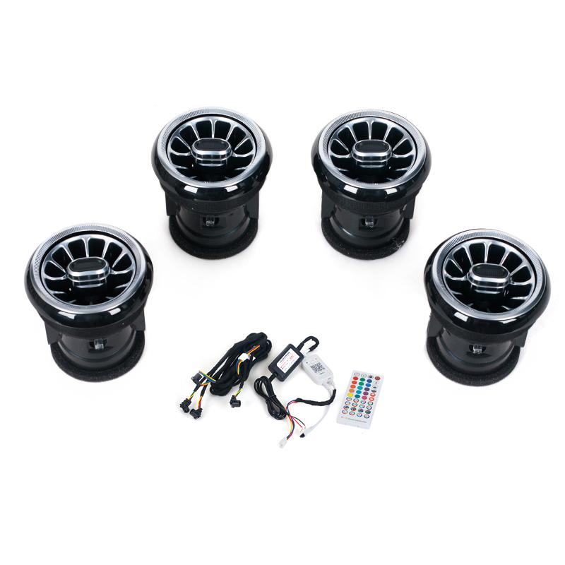 LED Ambient Lamp Front Air Vent Inlet Dashboard Air Vents For Jeep Wrangler JK 2007-2010 Air Vent Ambient Lamp Car Accessories