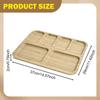 Bamboo Serving Tray Platter Appetizer Plate Countertop Decoration Multi Compartment Breakfast