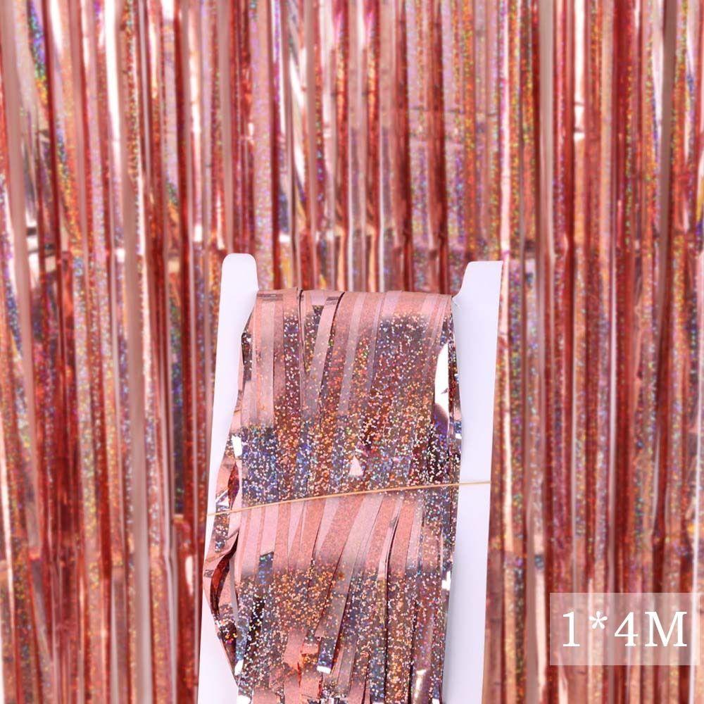Foil Laser Christmas Wedding Prom Birthday Party Tassels Door Curtain Foil Curtain Rainwire Curtain