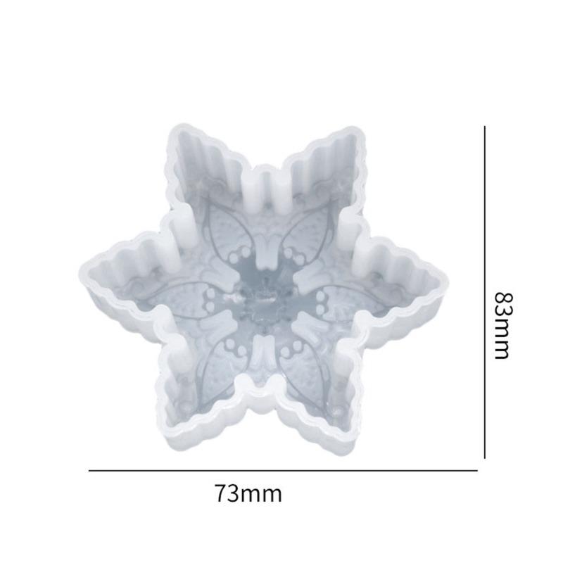 Snowflake Silicone Candle Mold DIY Christmas Tree Aromatherapy Pendant Candle Handmade Candle Mould Gift Christmas Decor Mold