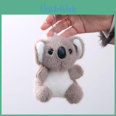 Chaveiro de Pelúcia de Animal Fofo Com Enchimento de Algodão Para Acessórios de Mochila Escolar de Meninas