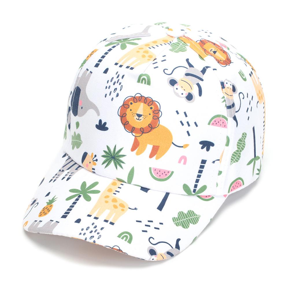 Children's Cartoon Animal Baseball Caps - Spring/autumn - Boys' Cute Beanie Hats - Girls' Sun Hats