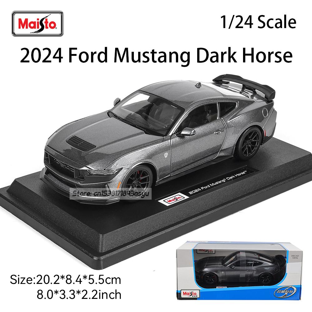 Maisto 1:24 2024 Ford Mustang Dark Horse Alloy Car Model Crafts Decoration Collection Toy Tools Gift Models