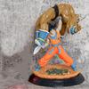 20cm Anime Dragon Ball Z Saiyan Son Goku VS Nappa Battle Ver. PVC Action Figure Statue Collectible Model Kids Toys Doll Gifts