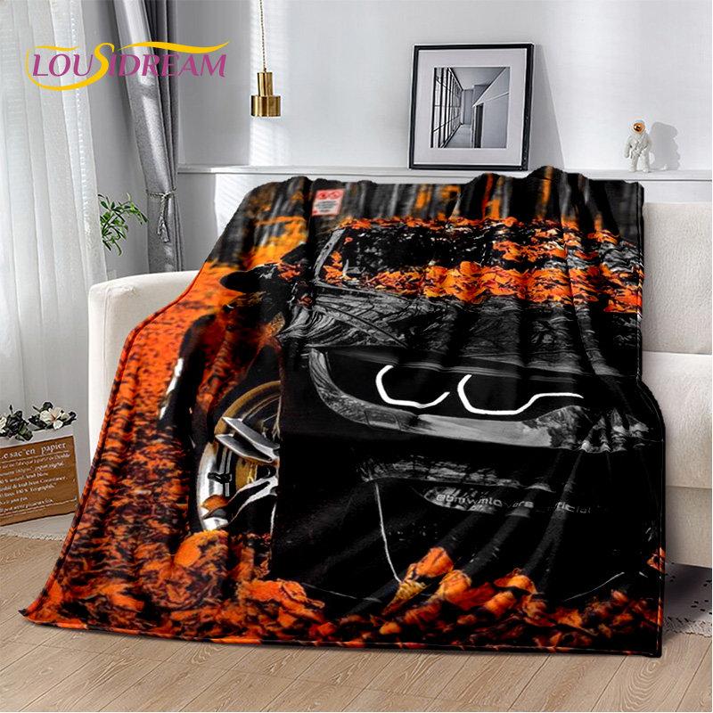 3D Racing Car Soft Plush Blanket,Flannel Blanket Throw Blanket for Living Room Bedroom Bed Sofa Picnic Hiking Leisure Napping