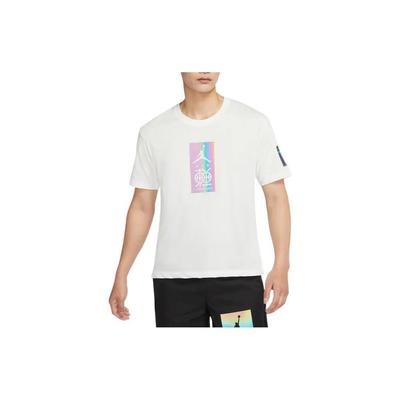 T Shirts Men's White Crew Neck Moderate Straight Fit DV6279-133